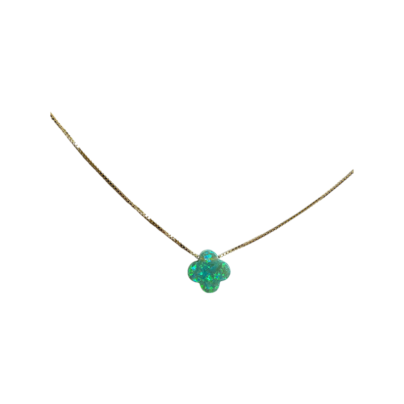 Emerald clover Necklace